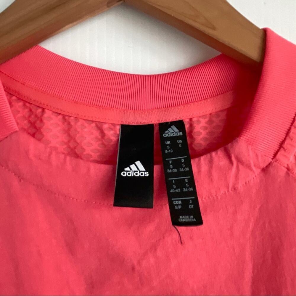 Adidas sport ID logo tank top coral color sleeveless athletic top small - Picture 4 of 7